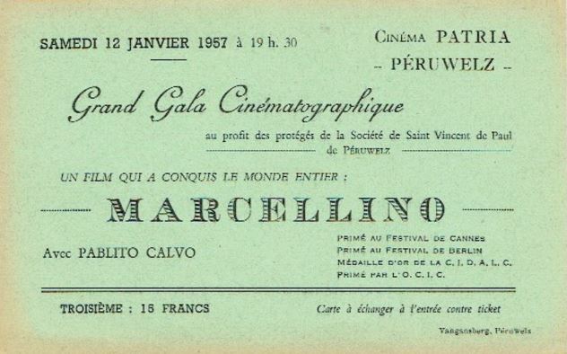 Cineme patria grand gala 12 janvier 1957